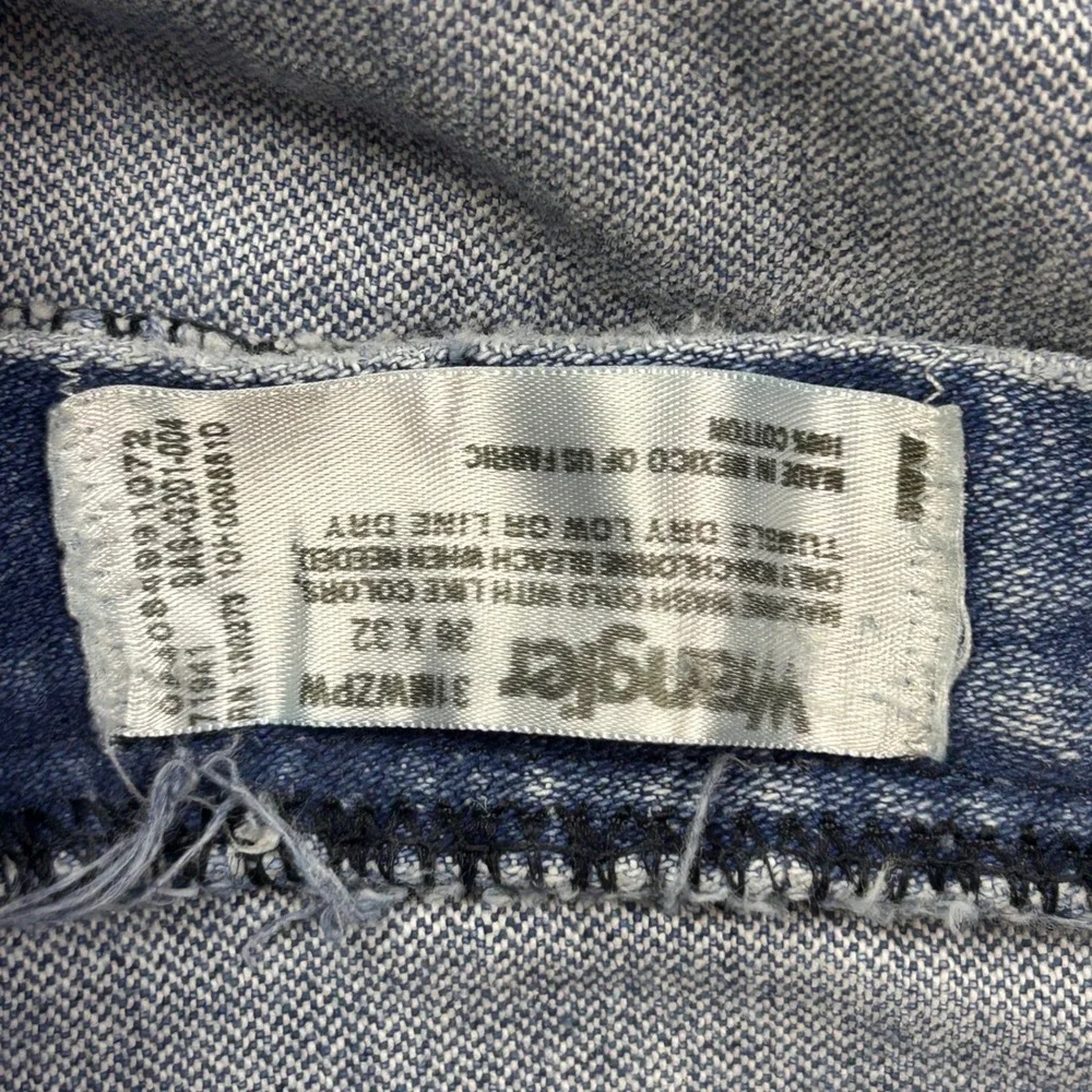 Wrangler 31MWZPW Relaxed Fit Jeans Mens 36x32 Light Wash Blue Denim Cotton